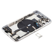 Battery Back Cover Assembly (with Side Keys & Power Button + Volume Button Flex Cable & Wireless Charging Module & Motor & Charging Port & Speaker Ringer Buzzer & Card Tray & Camera Lens Cover) for iPhone 11 Pro Max(Silver)
