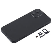 Back Housing Cover with SIM Card Tray & Side  Keys & Camera Lens for iPhone 12 mini(Black)