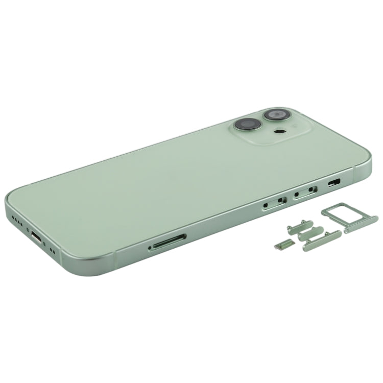 Back Housing Cover with SIM Card Tray & Side  Keys & Camera Lens for iPhone 12 mini(Green) - Back Cover by PMC TechLife | Online Shopping South Africa | PMC TechLife