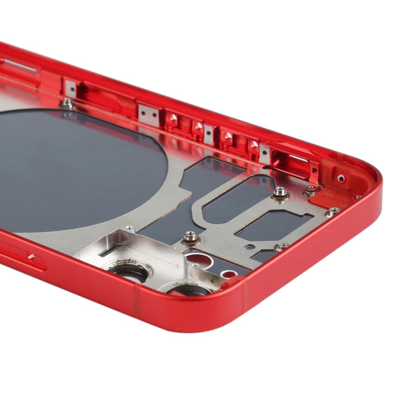 Back Housing Cover with SIM Card Tray & Side  Keys & Camera Lens for iPhone 12 mini(Red)