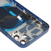 Battery Back Cover (with Side Keys & Card Tray & Power + Volume Flex Cable & Wireless Charging Module) for iPhone 12 Mini(Blue)