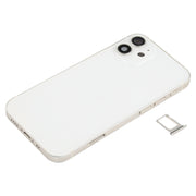 Battery Back Cover (with Side Keys & Card Tray & Power + Volume Flex Cable & Wireless Charging Module) for iPhone 12 Mini(White)