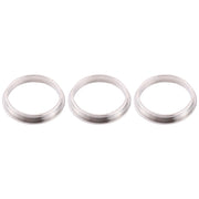 3 PCS Rear Camera Glass Lens Metal Protector Hoop Ring for iPhone 12 Pro Max(Silver)