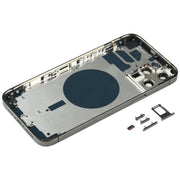Back Housing Cover with SIM Card Tray & Side keys & Camera Lens for iPhone 12 Pro Max(Black)