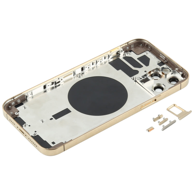 Back Housing Cover with SIM Card Tray & Side keys & Camera Lens for iPhone 12 Pro Max(Gold) - Back Cover by PMC TechLife | Online Shopping South Africa | PMC TechLife