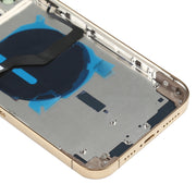 Battery Back Cover (with Side Keys & Card Tray & Power + Volume Flex Cable & Wireless Charging Module) for iPhone 12 Pro Max(Gold)