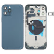 Battery Back Cover (with Side Keys & Card Tray & Power + Volume Flex Cable & Wireless Charging Module) for iPhone 12 Pro Max(Blue) - Back Cover by PMC TechLife | Online Shopping South Africa | PMC TechLife