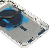 Battery Back Cover (with Side Keys & Card Tray & Power + Volume Flex Cable & Wireless Charging Module) for iPhone 12 Pro Max(White)