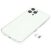Battery Back Cover Assembly (with Side Keys & Speaker Ringer Buzzer & Motor & Camera Lens & Card Tray & Power Button + Volume Button + Charging Port & Wireless Charging Module) for iPhone 12 Pro Max(White)