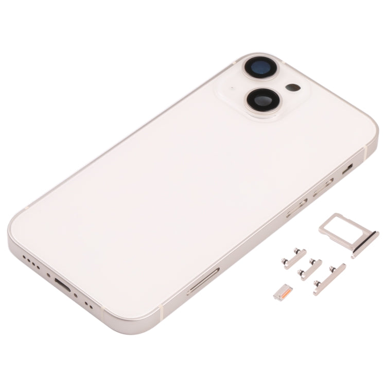 Back Housing Cover with SIM Card Tray & Side  Keys & Camera Lens for iPhone 13 Mini(White) - Back Cover by PMC TechLife | Online Shopping South Africa | PMC TechLife | Buy Now Pay Later Mobicred