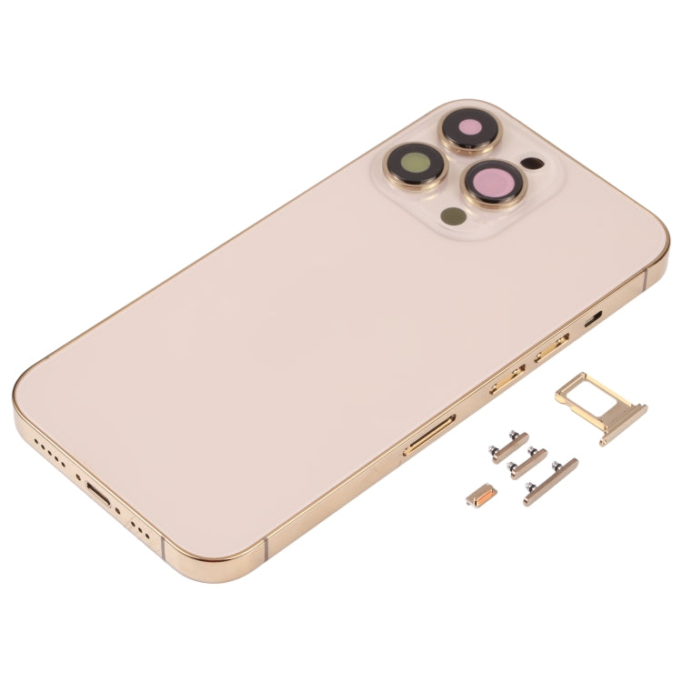 Back Housing Cover with SIM Card Tray & Side  Keys & Camera Lens for iPhone 13 Pro(Gold) - free shipping - PMC TechLife - Order now!