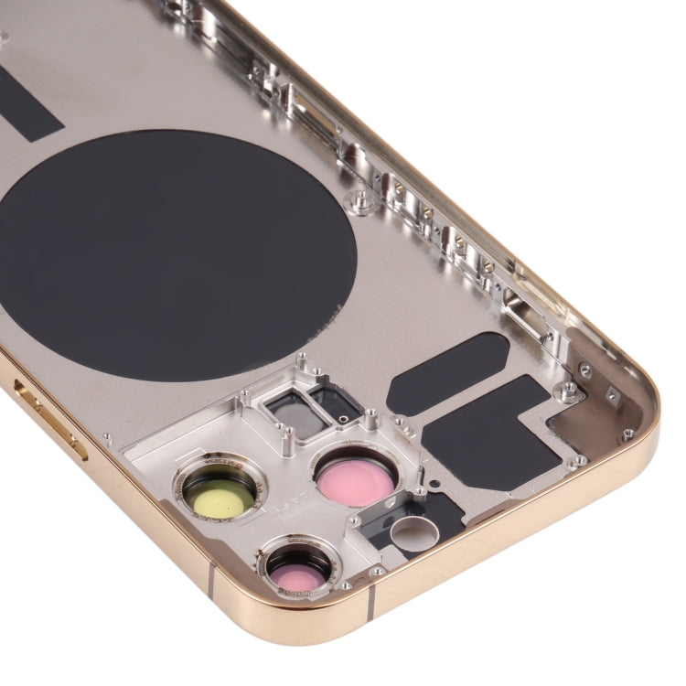 Back Housing Cover with SIM Card Tray & Side  Keys & Camera Lens for iPhone 13 Pro(Gold) - free shipping - PMC TechLife - Order now!