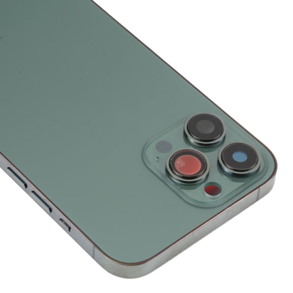 For iPhone 13 Pro Max Battery Back Cover with Side Keys & Card Tray & Power + Volume Flex Cable & Wireless Charging Module(Green)