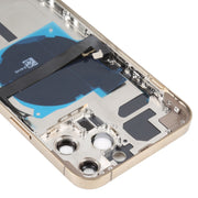 For iPhone 13 Pro Max Battery Back Cover with Side Keys & Card Tray & Power + Volume Flex Cable & Wireless Charging Module(Gold)