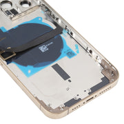 For iPhone 13 Pro Max Battery Back Cover with Side Keys & Card Tray & Power + Volume Flex Cable & Wireless Charging Module(Gold)