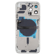 For iPhone 13 Pro Max Battery Back Cover with Side Keys & Card Tray & Power + Volume Flex Cable & Wireless Charging Module(White)