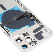 For iPhone 13 Pro Max Battery Back Cover with Side Keys & Card Tray & Power + Volume Flex Cable & Wireless Charging Module(White)