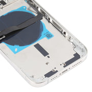 For iPhone 13 Pro Max Battery Back Cover with Side Keys & Card Tray & Power + Volume Flex Cable & Wireless Charging Module(White)