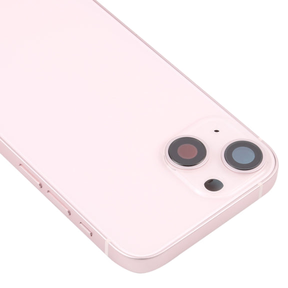 For iPhone 13 mini Battery Back Cover with Side Keys & Card Tray & Power + Volume Flex Cable & Wireless Charging Module(Pink)
