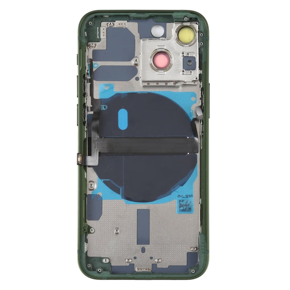 For iPhone 13 mini Battery Back Cover with Side Keys & Card Tray & Power + Volume Flex Cable & Wireless Charging Module(Green)