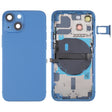 For iPhone 13 mini Battery Back Cover with Side Keys & Card Tray & Power + Volume Flex Cable & Wireless Charging Module(Blue) - Back Cover by PMC TechLife | Online Shopping South Africa | PMC TechLife
