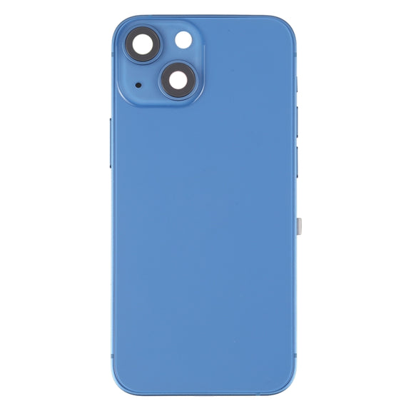 For iPhone 13 mini Battery Back Cover with Side Keys & Card Tray & Power + Volume Flex Cable & Wireless Charging Module(Blue)
