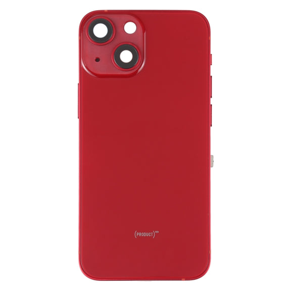 For iPhone 13 mini Battery Back Cover with Side Keys & Card Tray & Power + Volume Flex Cable & Wireless Charging Module(Red)