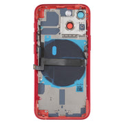 For iPhone 13 mini Battery Back Cover with Side Keys & Card Tray & Power + Volume Flex Cable & Wireless Charging Module(Red)