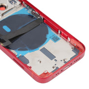 For iPhone 13 mini Battery Back Cover with Side Keys & Card Tray & Power + Volume Flex Cable & Wireless Charging Module(Red)