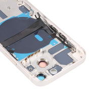 For iPhone 13 mini Battery Back Cover with Side Keys & Card Tray & Power + Volume Flex Cable & Wireless Charging Module(White)
