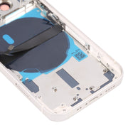 For iPhone 13 mini Battery Back Cover with Side Keys & Card Tray & Power + Volume Flex Cable & Wireless Charging Module(White)