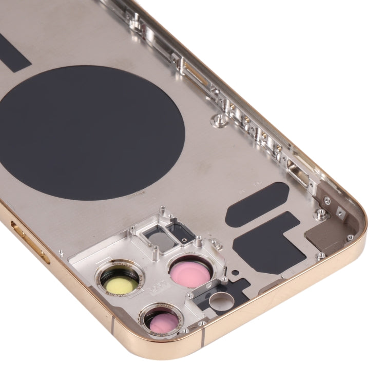 Back Housing Cover with SIM Card Tray & Side  Keys & Camera Lens for iPhone 13 Pro Max(Gold) - Back Cover by PMC TechLife | Online Shopping South Africa | PMC TechLife