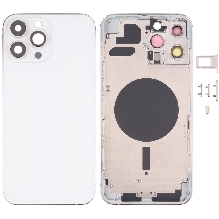 Back Housing Cover with SIM Card Tray & Side  Keys & Camera Lens for iPhone 13 Pro Max(White) - free shipping - PMC TechLife - Order now!
