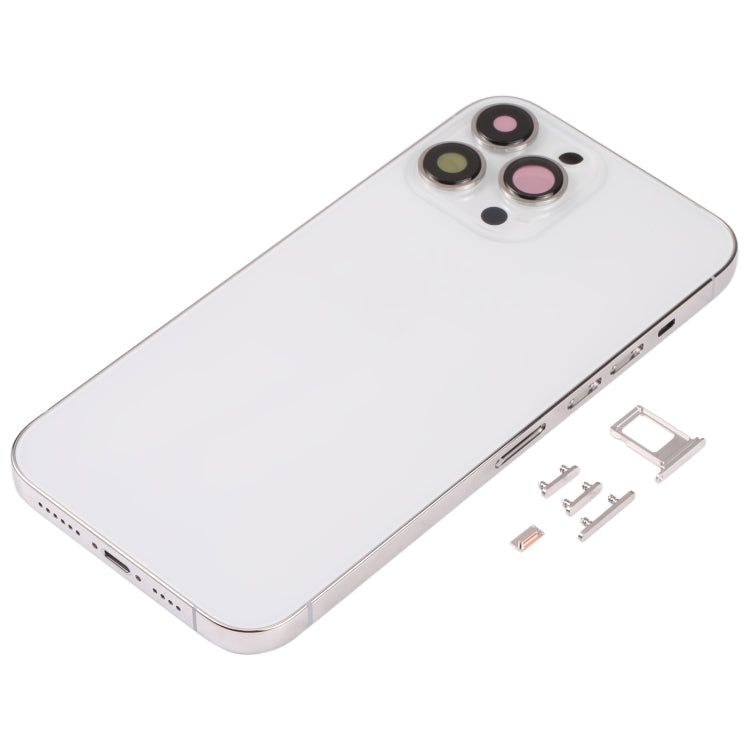 Back Housing Cover with SIM Card Tray & Side  Keys & Camera Lens for iPhone 13 Pro Max(White) - free shipping - PMC TechLife - Order now!