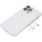 Back Housing Cover with SIM Card Tray & Side  Keys & Camera Lens for iPhone 13 Pro Max(White)