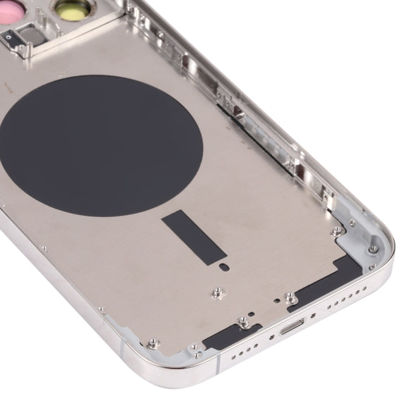 Back Housing Cover with SIM Card Tray & Side  Keys & Camera Lens for iPhone 13 Pro Max(White)