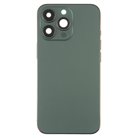 For iPhone 13 Pro Battery Back Cover with Side Keys & Card Tray & Power + Volume Flex Cable & Wireless Charging Module(Green)