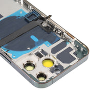 For iPhone 13 Pro Battery Back Cover with Side Keys & Card Tray & Power + Volume Flex Cable & Wireless Charging Module(Green)