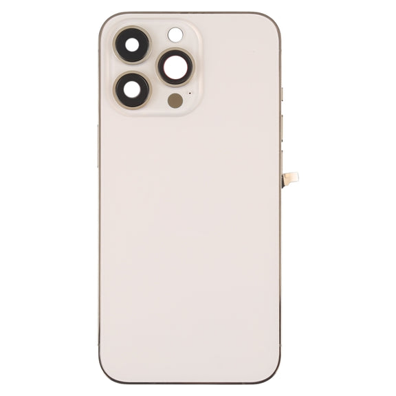 For iPhone 13 Pro Battery Back Cover with Side Keys & Card Tray & Power + Volume Flex Cable & Wireless Charging Module(Gold)