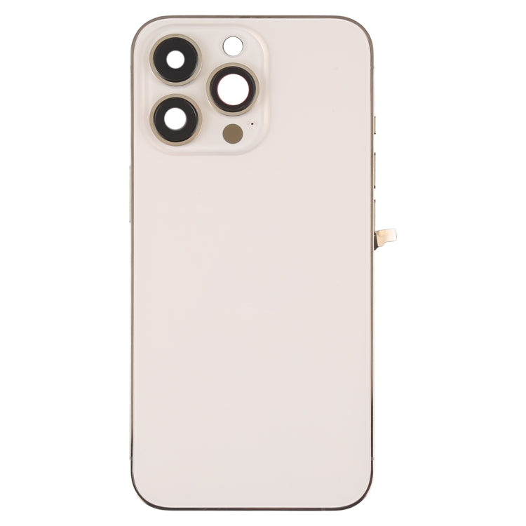 For iPhone 13 Pro Battery Back Cover with Side Keys & Card Tray & Power + Volume Flex Cable & Wireless Charging Module(Gold)