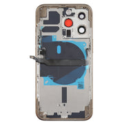 For iPhone 13 Pro Battery Back Cover with Side Keys & Card Tray & Power + Volume Flex Cable & Wireless Charging Module(Gold)