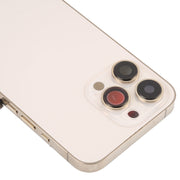 For iPhone 13 Pro Battery Back Cover with Side Keys & Card Tray & Power + Volume Flex Cable & Wireless Charging Module(Gold)