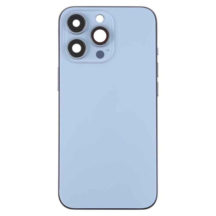 For iPhone 13 Pro Battery Back Cover with Side Keys & Card Tray & Power + Volume Flex Cable & Wireless Charging Module(Blue)