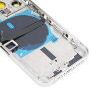 For iPhone 13 Pro Battery Back Cover with Side Keys & Card Tray & Power + Volume Flex Cable & Wireless Charging Module(White)