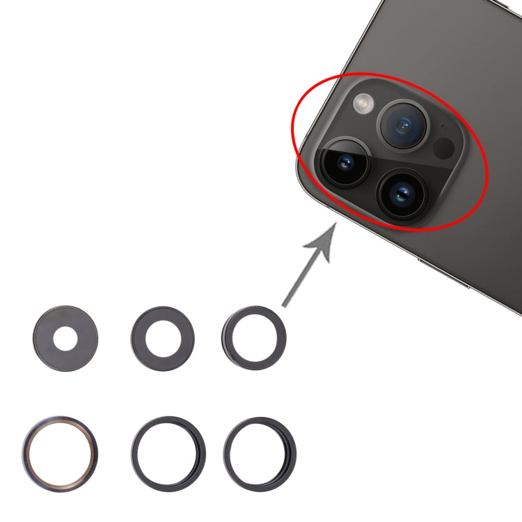 For iPhone 14 Pro Max Camera Lens Cover(Black)