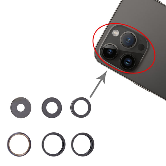 For iPhone 14 Pro Max Camera Lens Cover(Silver)
