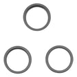 For iPhone 14 Pro Max 3PCS Rear Camera Glass Lens Metal Outside Protector Hoop Ring(Black) -  by PMC TechLife | Online Shopping South Africa | PMC TechLife