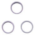For iPhone 14 Pro Max 3PCS Rear Camera Glass Lens Metal Outside Protector Hoop Ring(Deep Purple) - Camera Series by PMC TechLife | Online Shopping South Africa | PMC TechLife | Buy Now Pay Later Mobicred