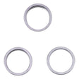 For iPhone 14 Pro Max 3PCS Rear Camera Glass Lens Metal Outside Protector Hoop Ring(Grey) - Camera Series by PMC TechLife | Online Shopping South Africa | PMC TechLife | Buy Now Pay Later Mobicred