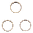 For iPhone 14 Pro Max 3PCS Rear Camera Glass Lens Metal Outside Protector Hoop Ring(Gold) - free shipping - PMC TechLife - Order now!